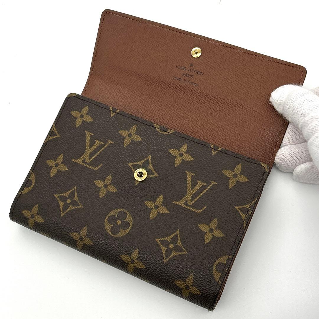 【極美品】ルイヴィトン 三つ折り財布 モノグラム エテュイパピエ 付属品付