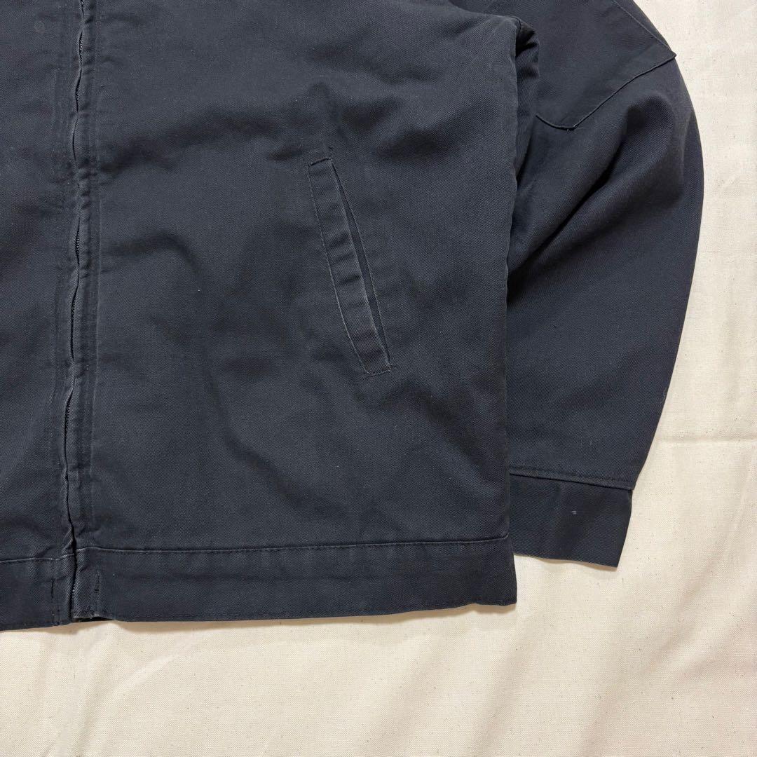 UniWear メキシコ製 企業ロゴ刺繍 ワークジャケット 黒 L キルティング