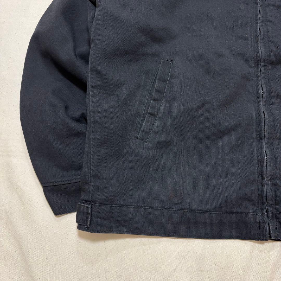 UniWear メキシコ製 企業ロゴ刺繍 ワークジャケット 黒 L キルティング