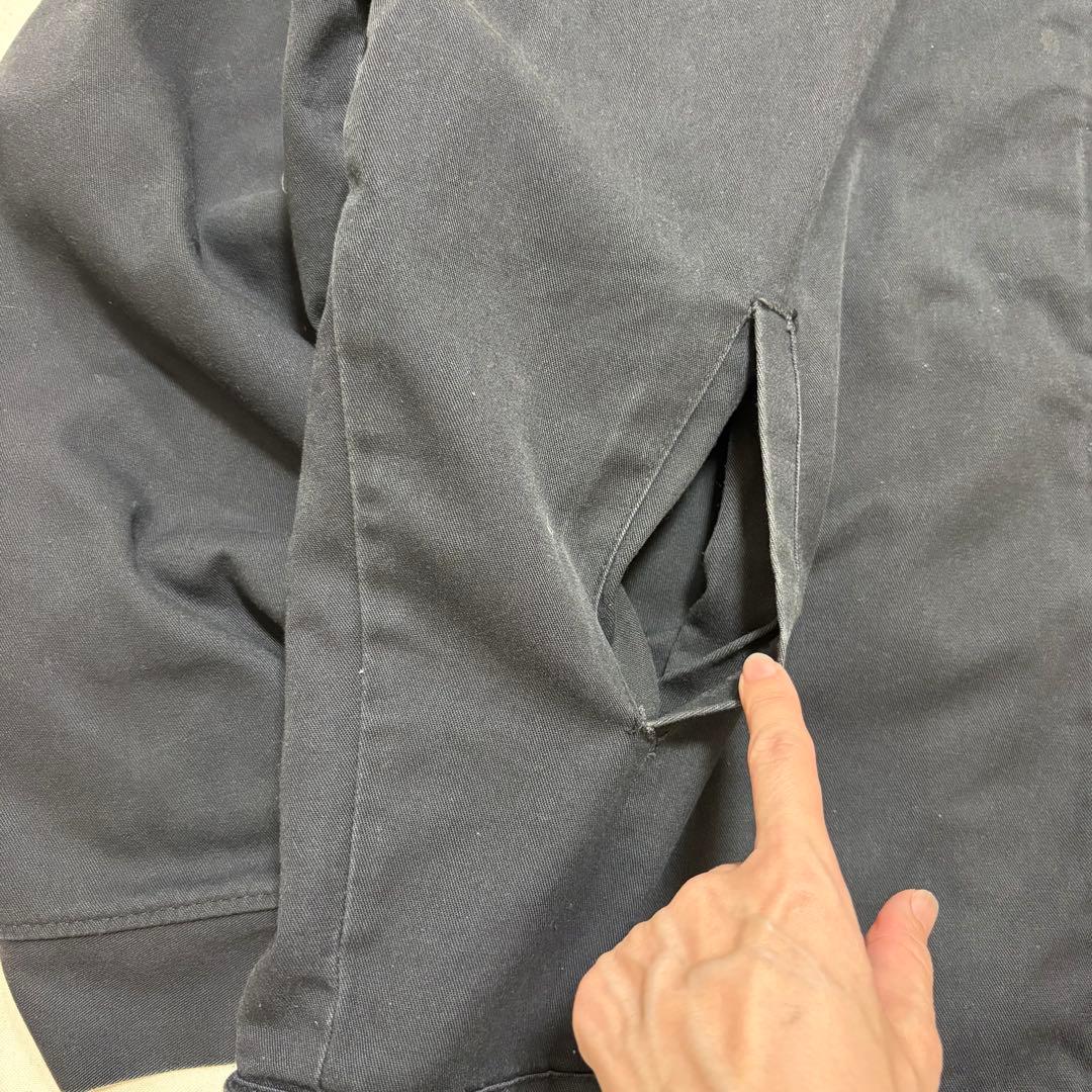 UniWear メキシコ製 企業ロゴ刺繍 ワークジャケット 黒 L キルティング