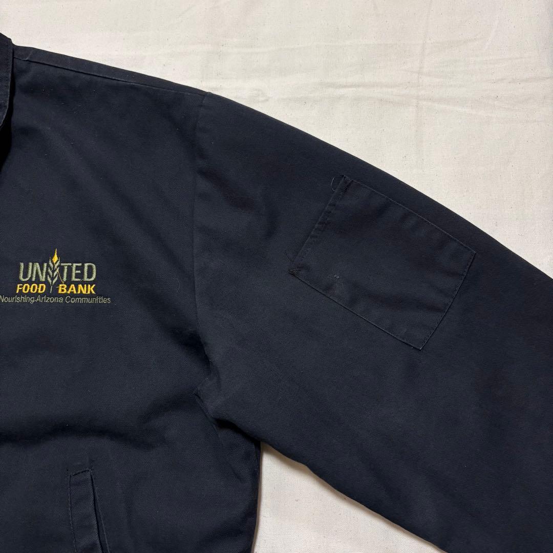 UniWear メキシコ製 企業ロゴ刺繍 ワークジャケット 黒 L キルティング