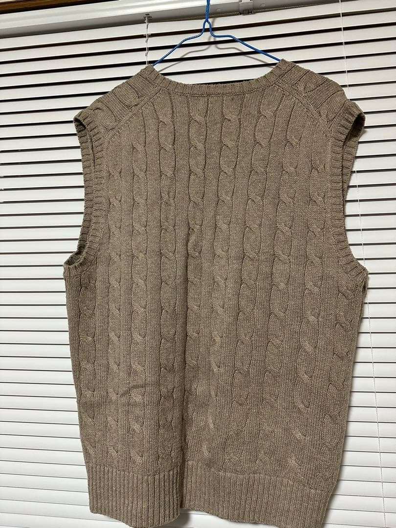 Polo Ralph Lauren ケーブルニットベスト M ベージュ