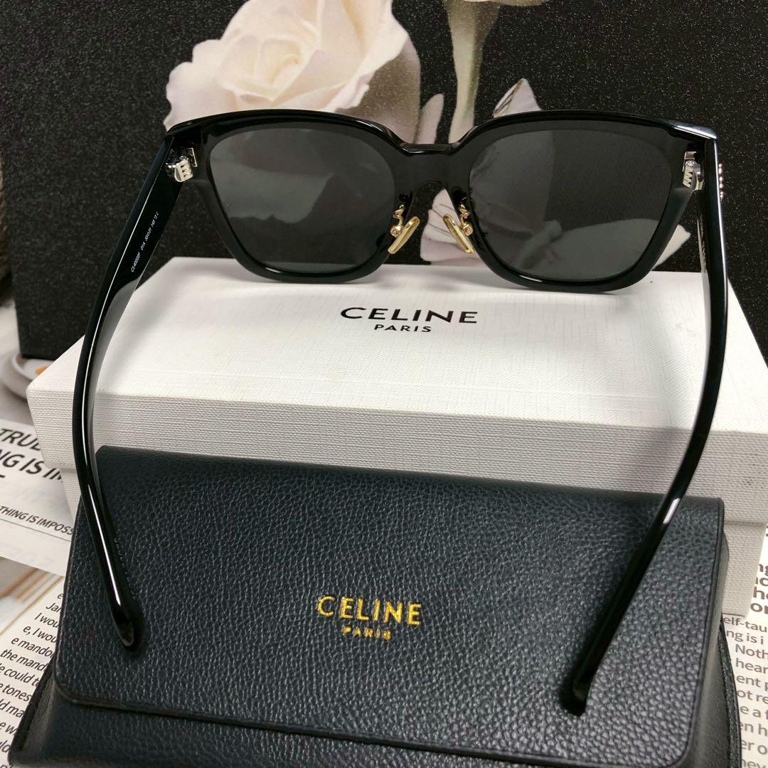 CELINE サングラス ブラック トリオンフメタルロゴ ボリュームフレーム