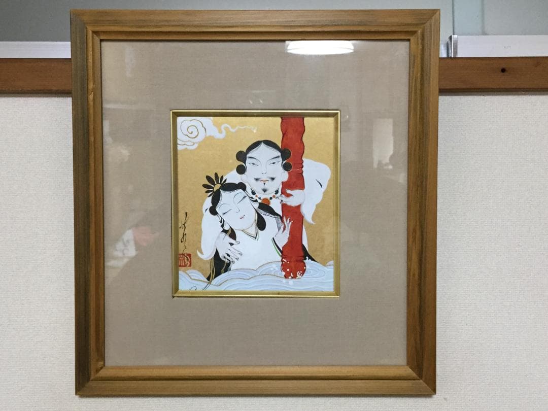 [春画] 日本画 日本神話 イザナギ イザナミ 男根 古事記 日本書紀 肉筆画