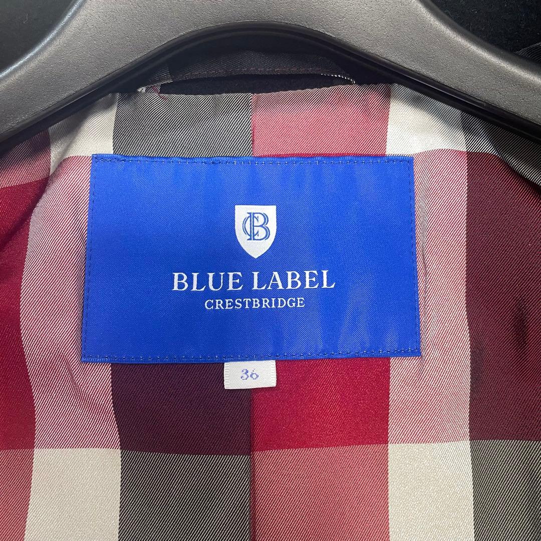BLUE LABEL クレストブリッジ ダブルボタン ウールコート チェック柄