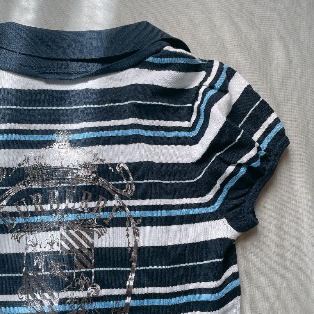 y2k 平成　バーバリー　Burberry 半袖　ニット　ポロシャツ　Tシャツ