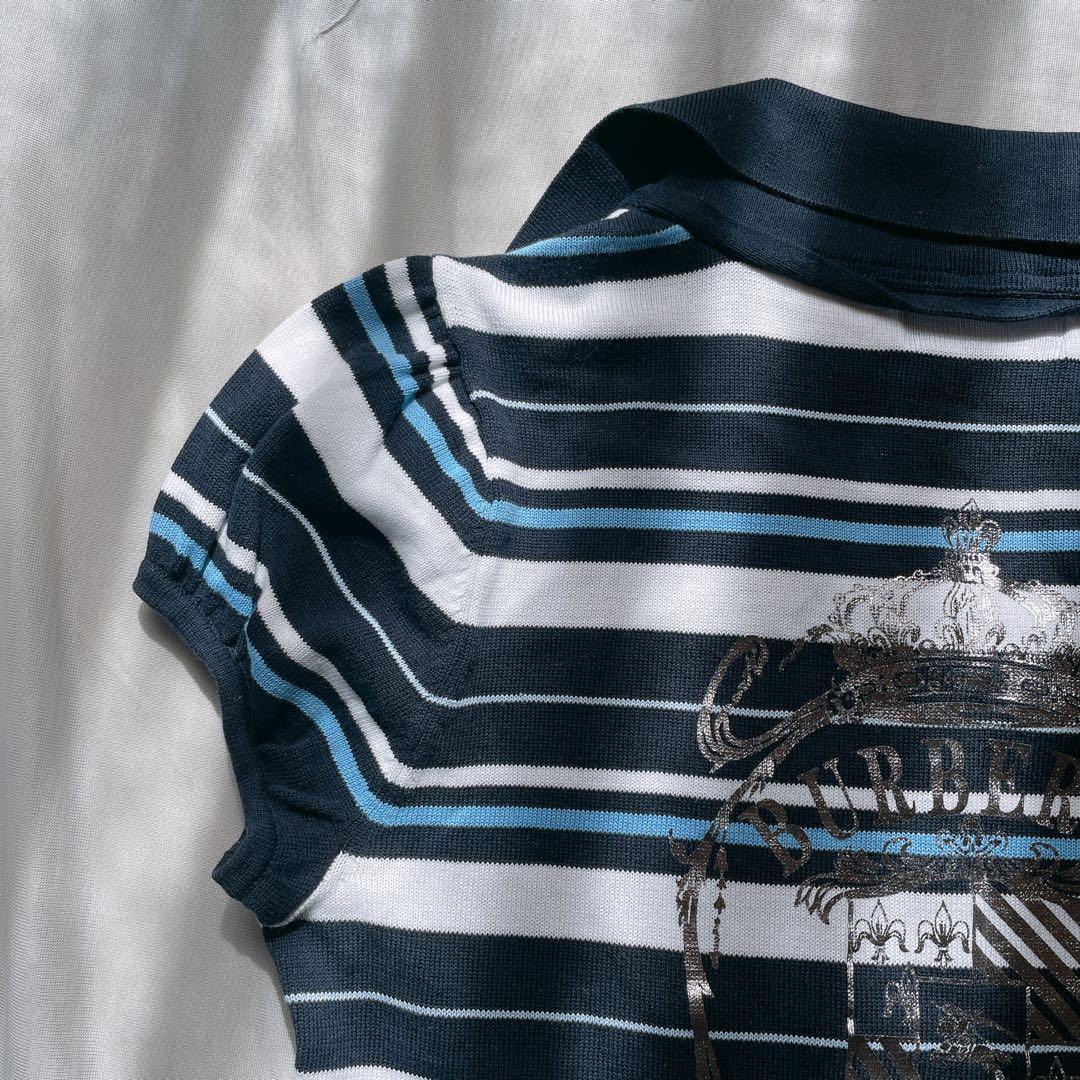 y2k 平成　バーバリー　Burberry 半袖　ニット　ポロシャツ　Tシャツ