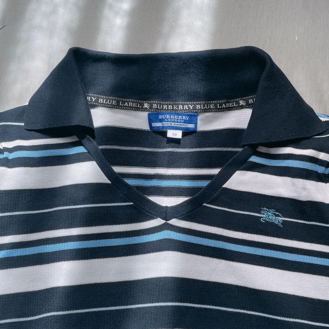 y2k 平成　バーバリー　Burberry 半袖　ニット　ポロシャツ　Tシャツ
