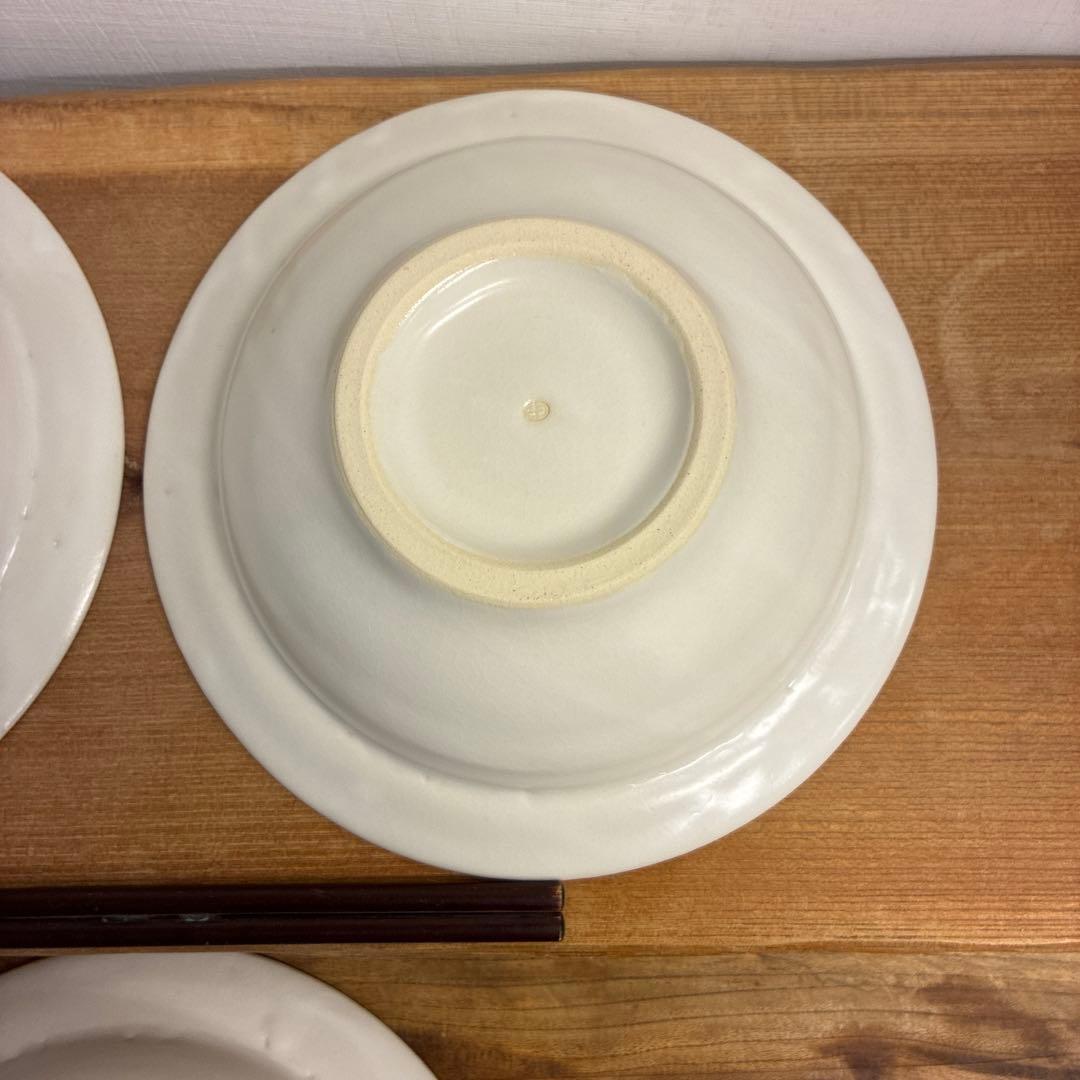 新品　陶器　陶芸作家　リムbowl3個　444