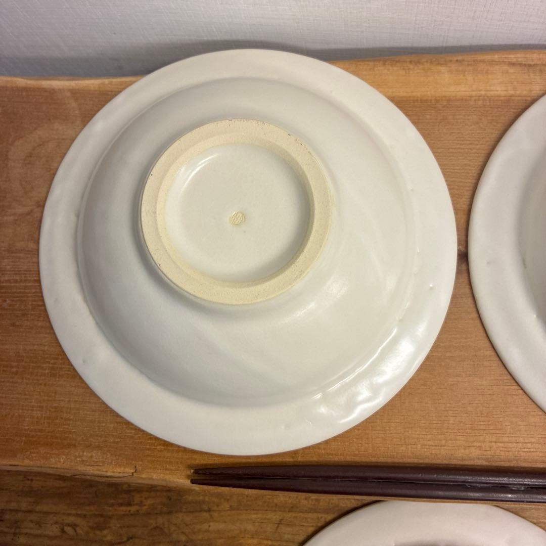 新品　陶器　陶芸作家　リムbowl3個　444