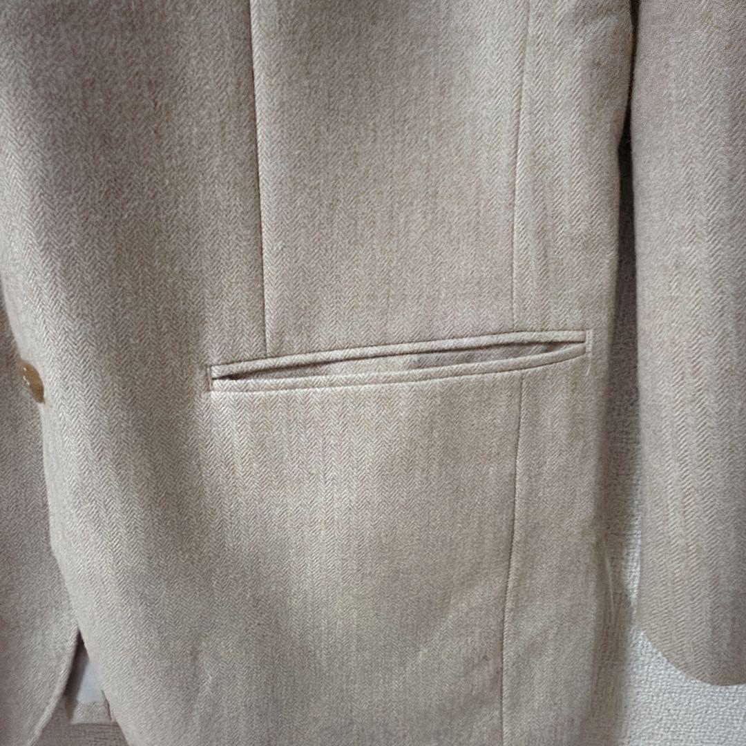【ランバン】LANVIN テーラードジャケット　ウール　メンズ　ベージュ　Ｒ48