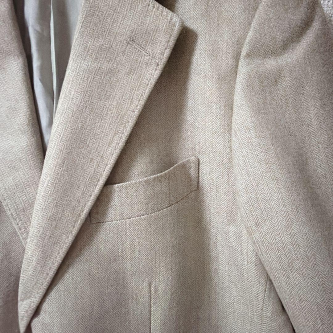【ランバン】LANVIN テーラードジャケット　ウール　メンズ　ベージュ　Ｒ48