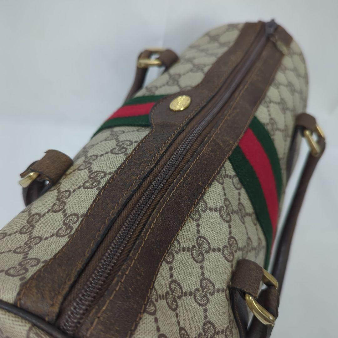 GUCCI グッチ シェリーライン ミニボストン バッグ GG柄 PVC