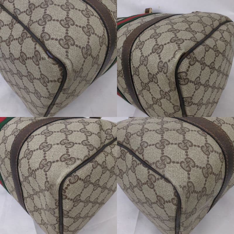 GUCCI グッチ シェリーライン ミニボストン バッグ GG柄 PVC