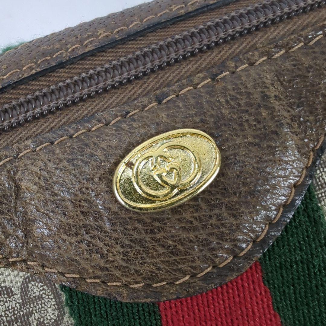 GUCCI グッチ シェリーライン ミニボストン バッグ GG柄 PVC
