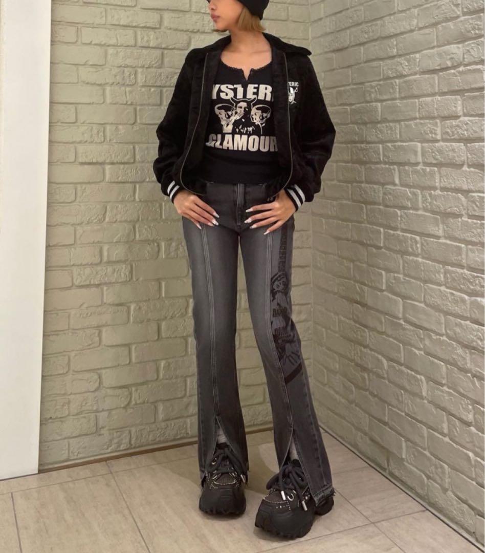新品 ヒステリックグラマー GUITAR GIRL センタースリットデニムパンツ