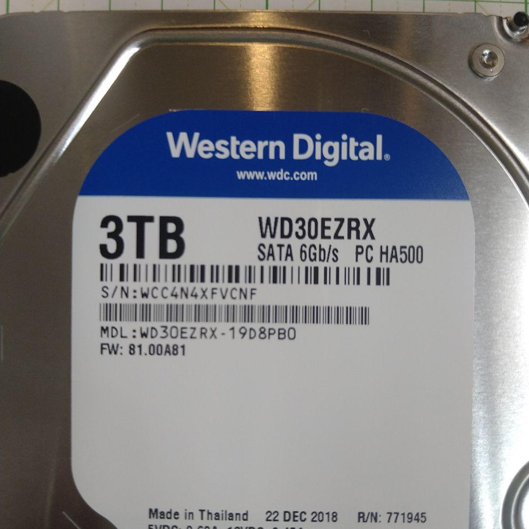 WD Blue 3TB 内蔵型ハードディスク3.5㌅ 使用時間 3421時間