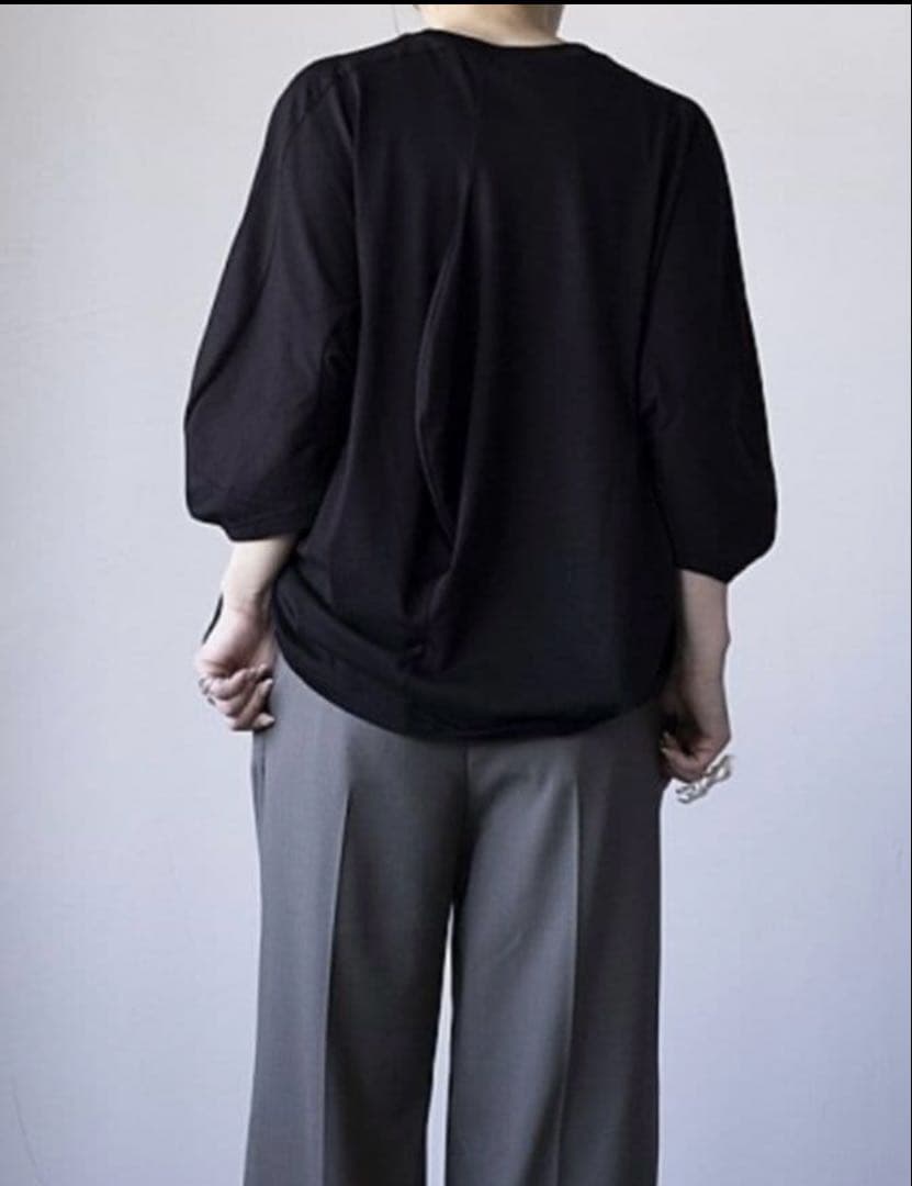 美品　Enfold Scalloped Tシャツ　黒　カットソー　38
