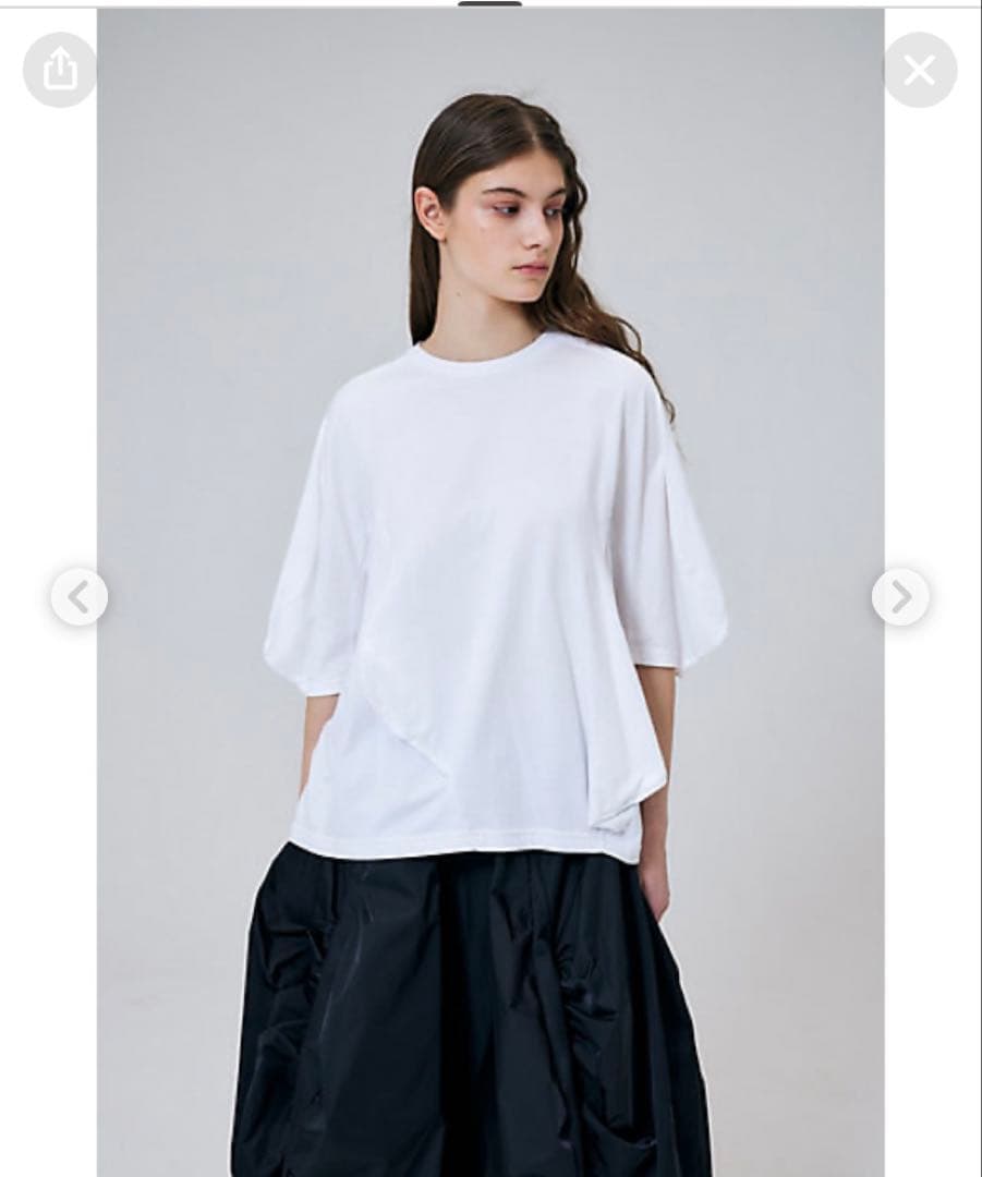 美品　Enfold Scalloped Tシャツ　黒　カットソー　38