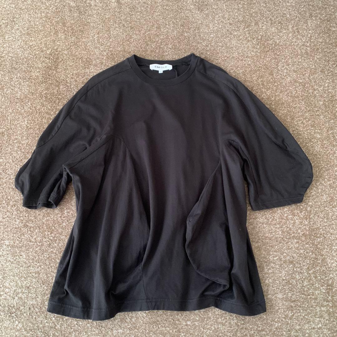 美品　Enfold Scalloped Tシャツ　黒　カットソー　38