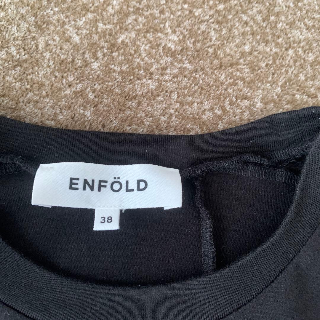 美品　Enfold Scalloped Tシャツ　黒　カットソー　38