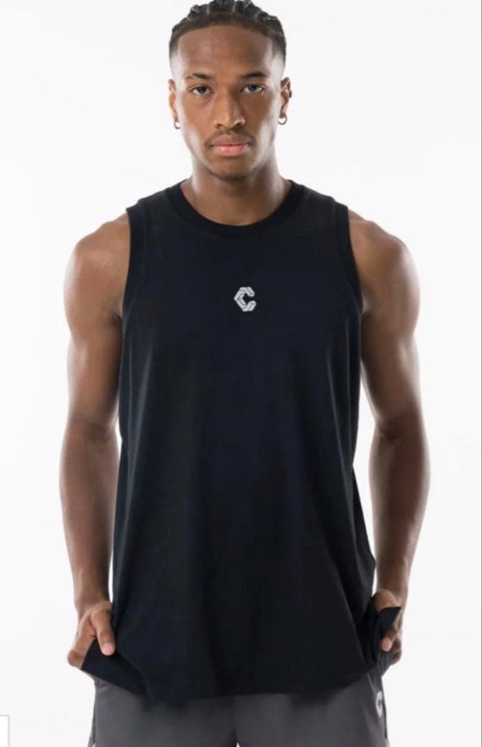 CRONOS REFLECT LINE SLEEVELESS S 黒