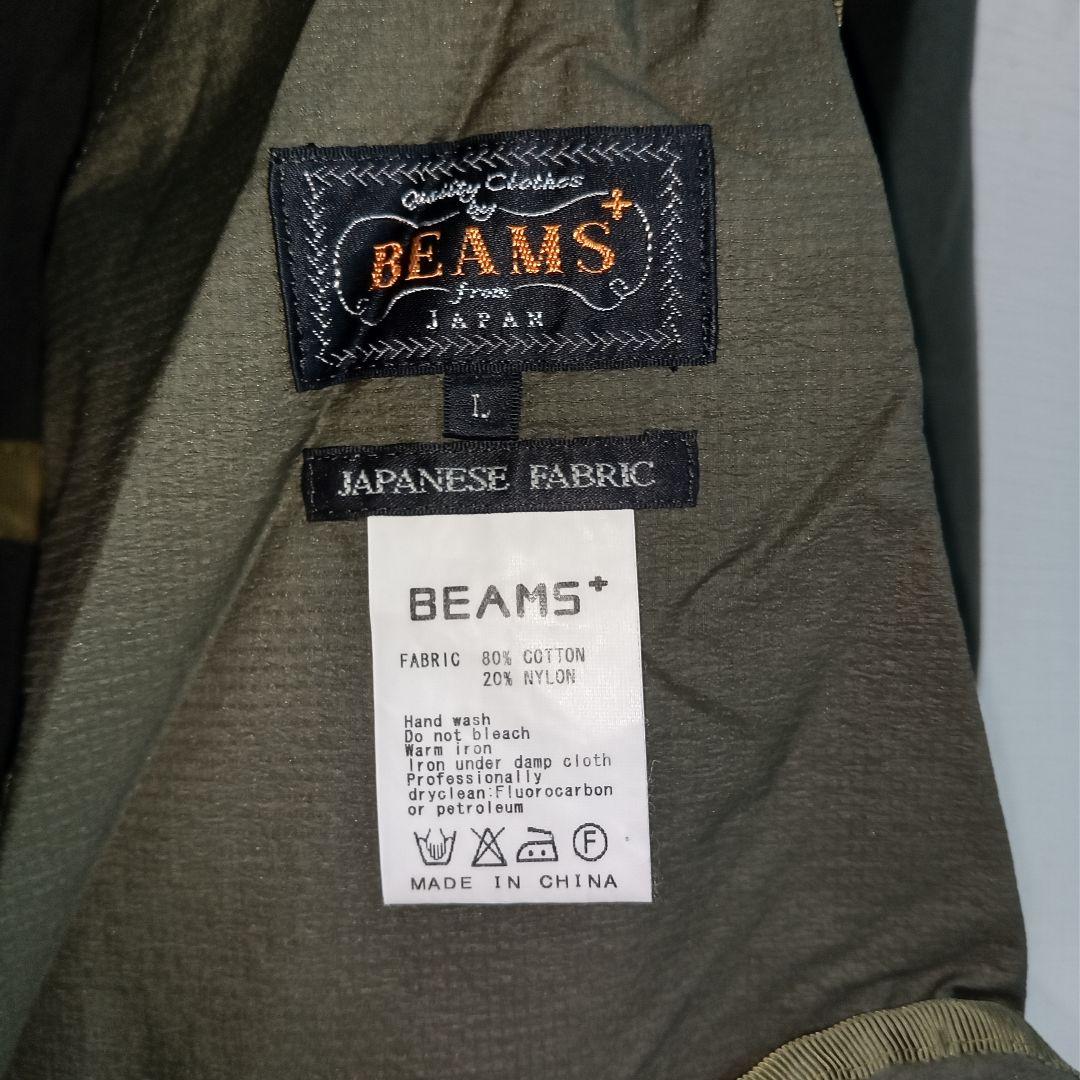 美品『BEAMS +』モッズコート／羽織／L／ライトアウター／カーキ