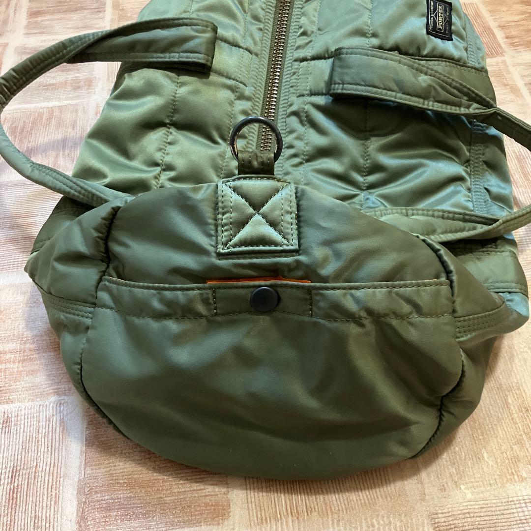 【美品】PORTER ポーター ・2WAY ボストン タンカー ・セージグリーン