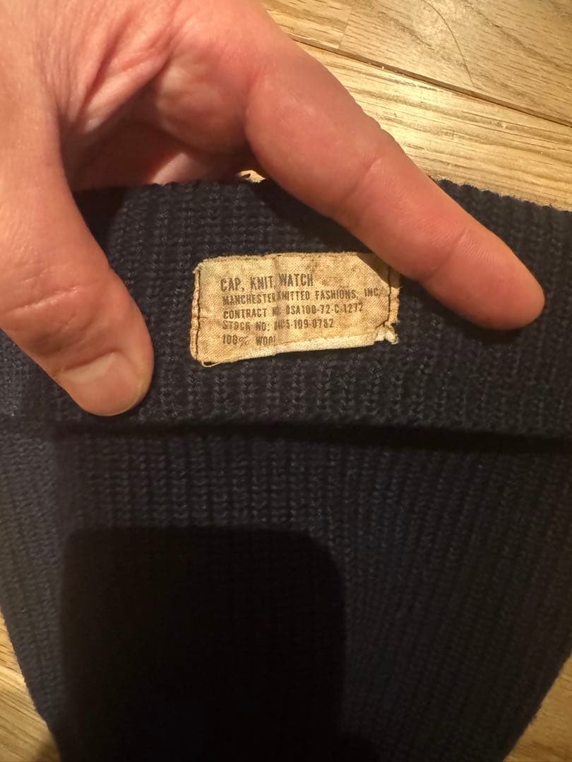 1972年usnavy WATCH CAP 超美品 ニット帽