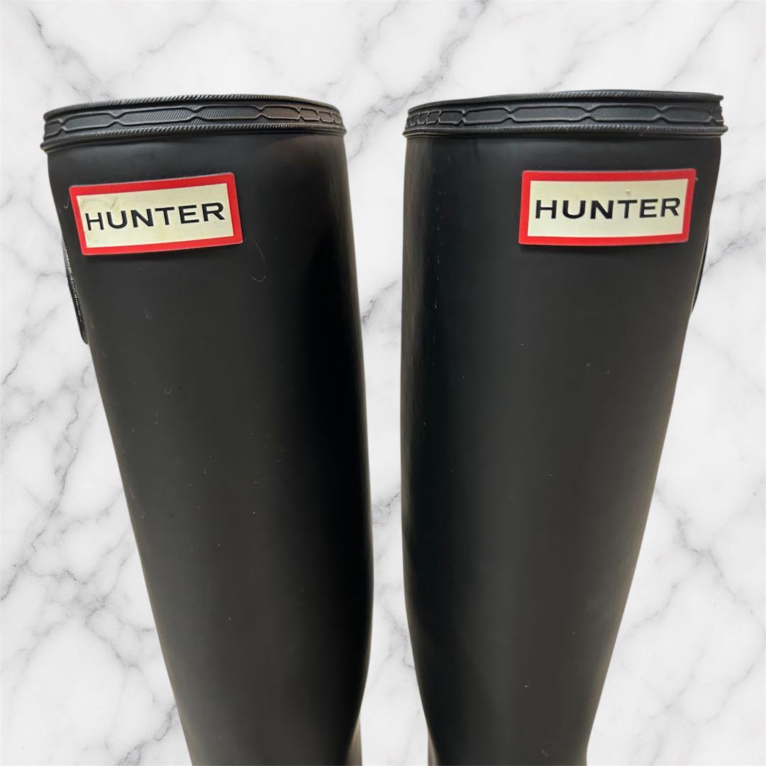 [美品] HUNTER ハンター レインシューズ ロングブーツ バックル付