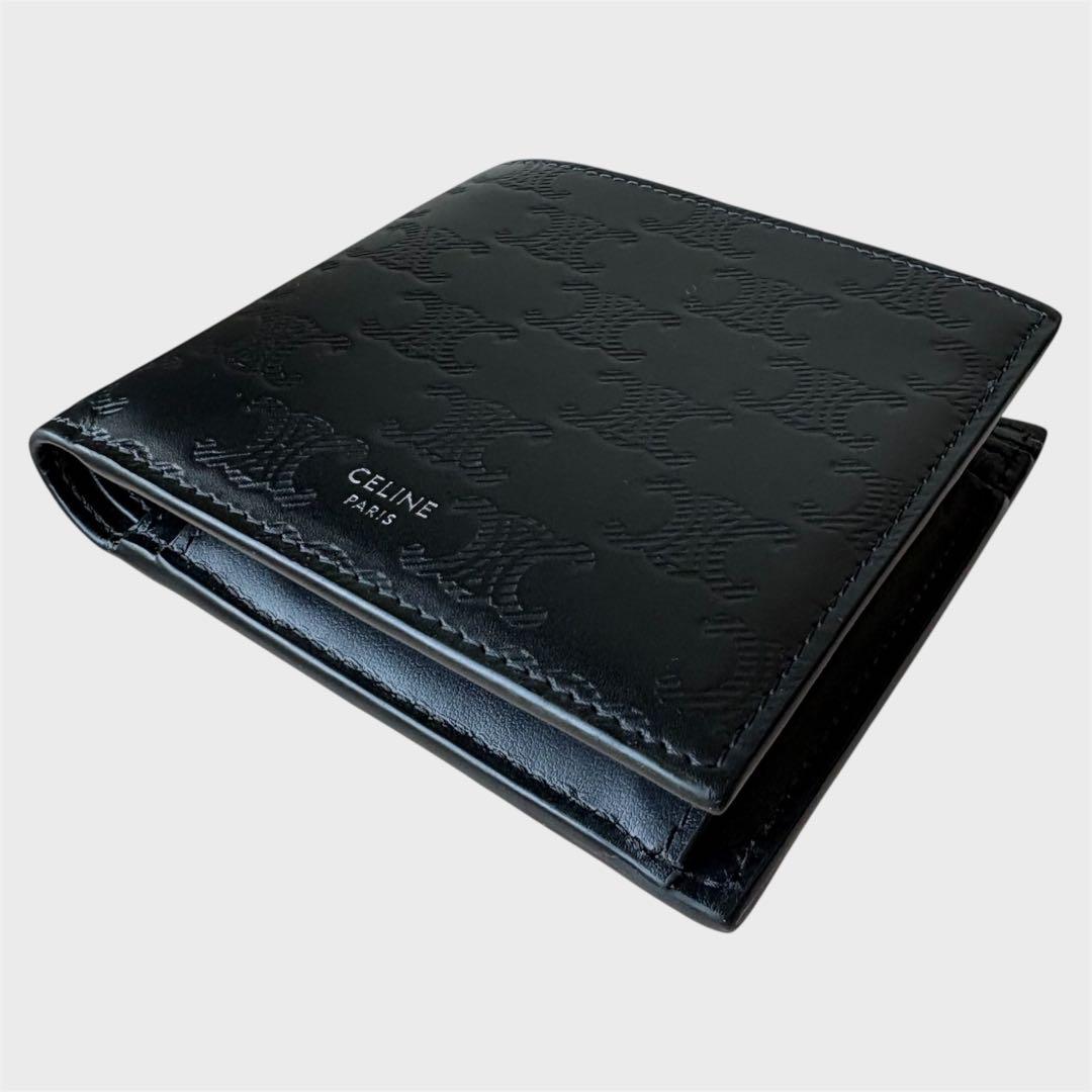 付属品付　セリーヌ　バイフォールドウォレット　トリオンフ　エンボス加工