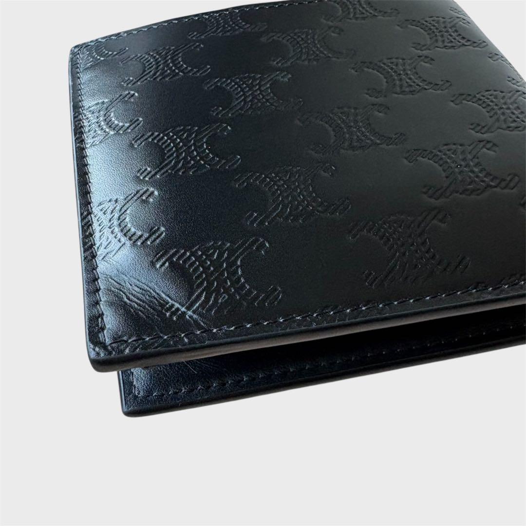 付属品付　セリーヌ　バイフォールドウォレット　トリオンフ　エンボス加工