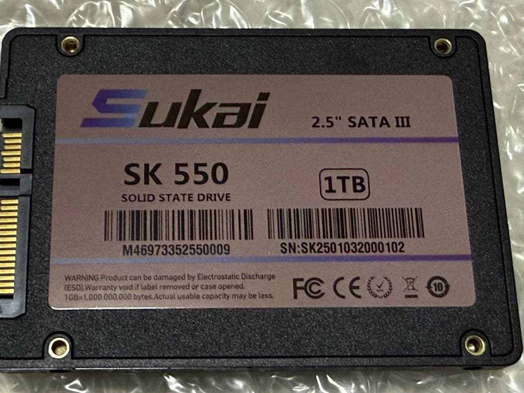 2.5 SATA SSD 1TB 中古正常動作品