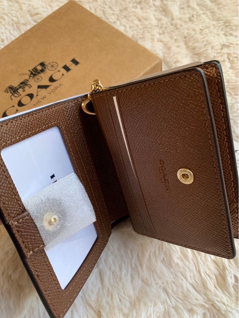 最終価格！新作 新品未使用 COACH 二つ折り財布 ブラウン コッパー