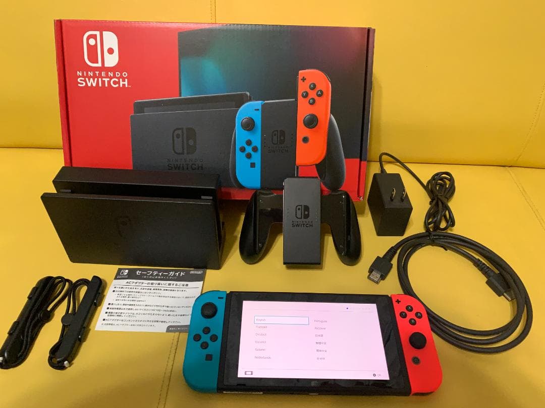 羽*入様 任天堂 SWITCH ネオンレッドブルー 新モデル ◇極美品◇