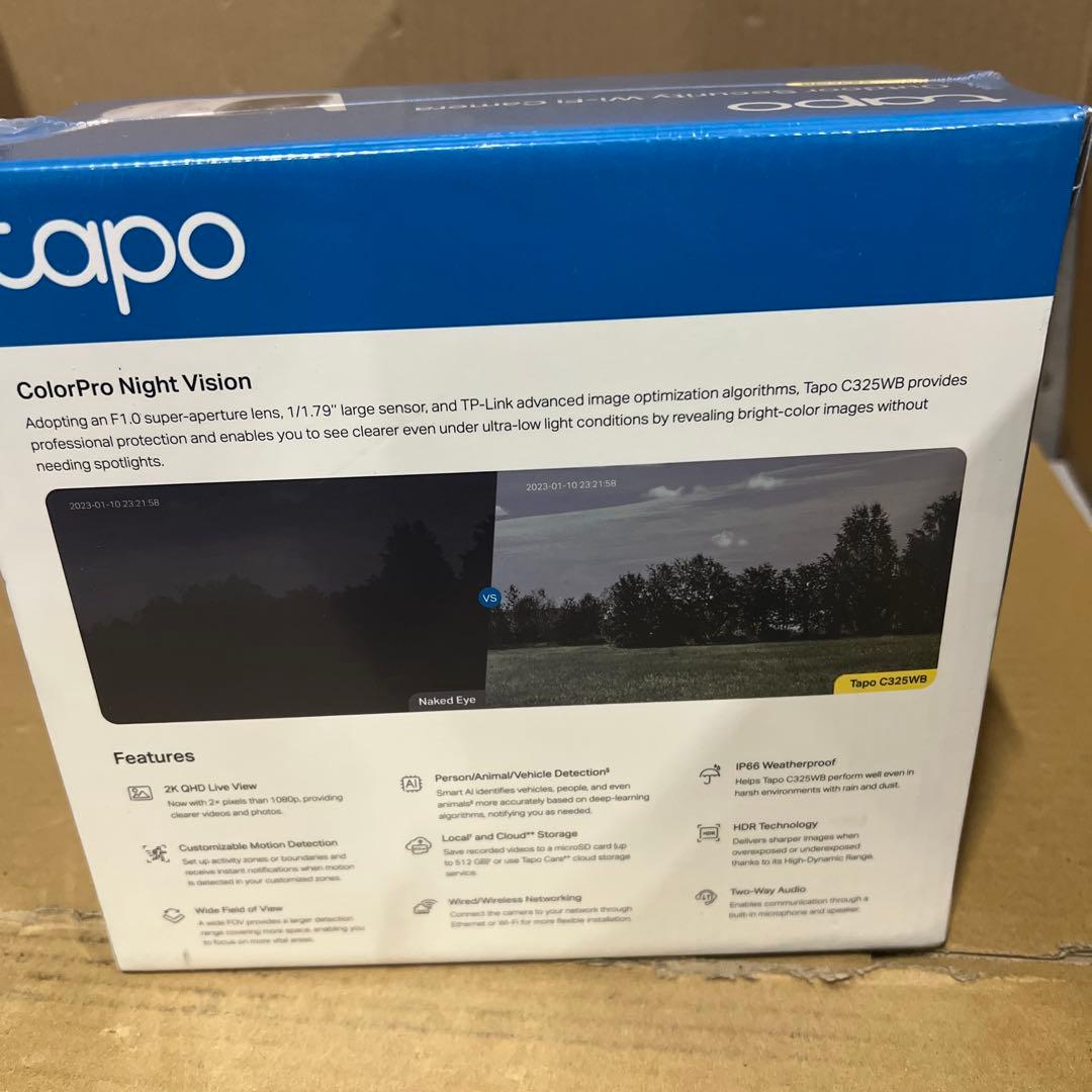 TP-Link Tapo WiFi ネットワークカメラ 防犯カメラ C325WB