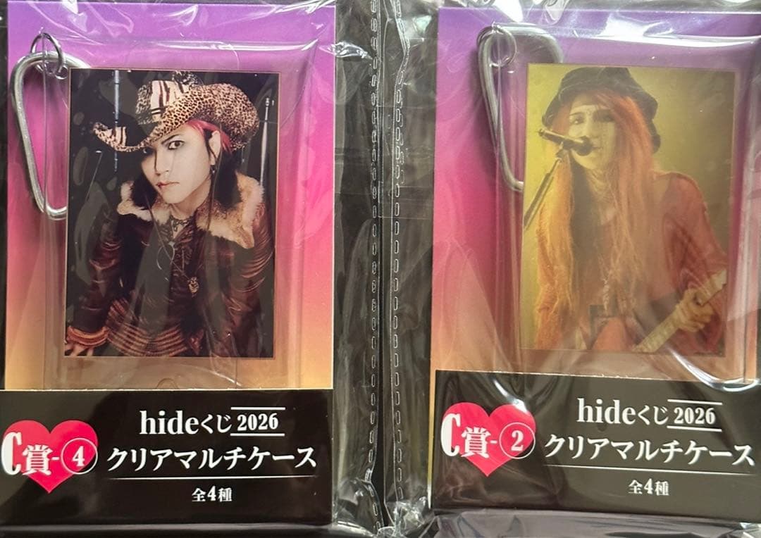 【新品未開封】hideくじ B賞 ③アクスタ+C賞 クリアケース②④ 全3点