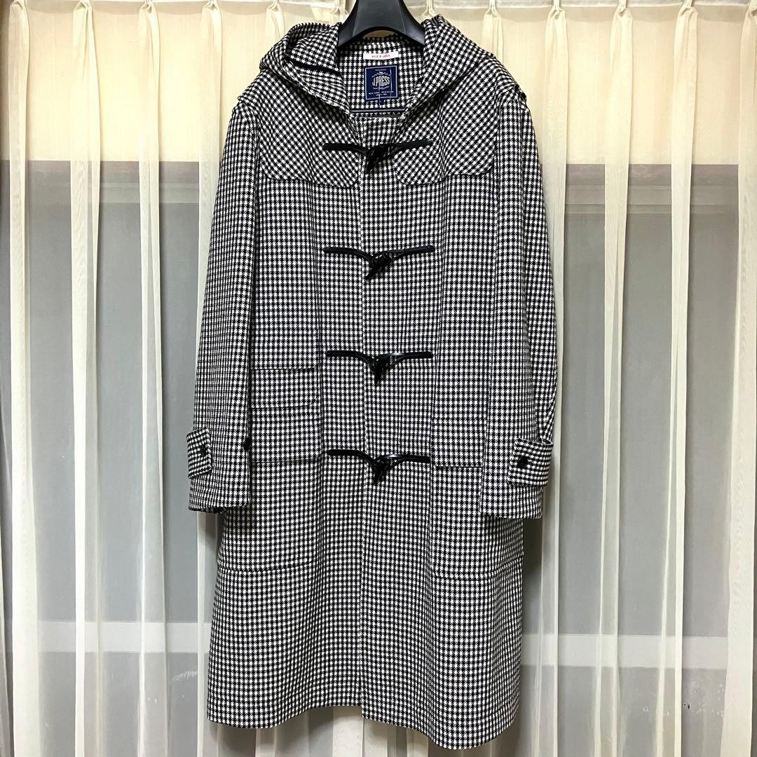ヒロ 新品 J.PRESS ジャパンツイード ダッフルコート 白×黒 L