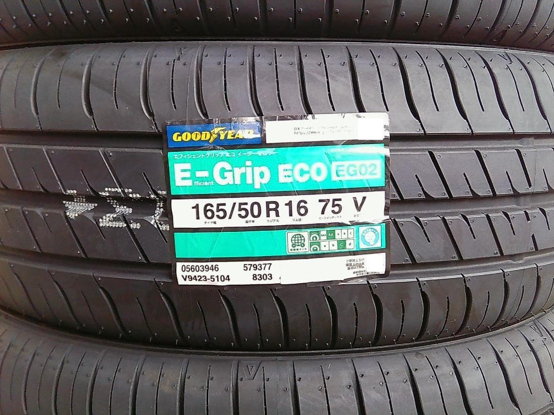 全国送料込☆165/50R16☆グッドイヤーEG02☆コペン・ムーヴ・N-BOX