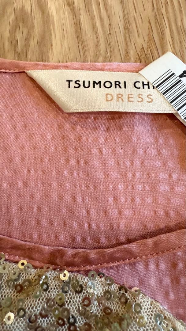 美品！TSUMORI CHISATO DRESSツモリチサトリボンワンピ シルク