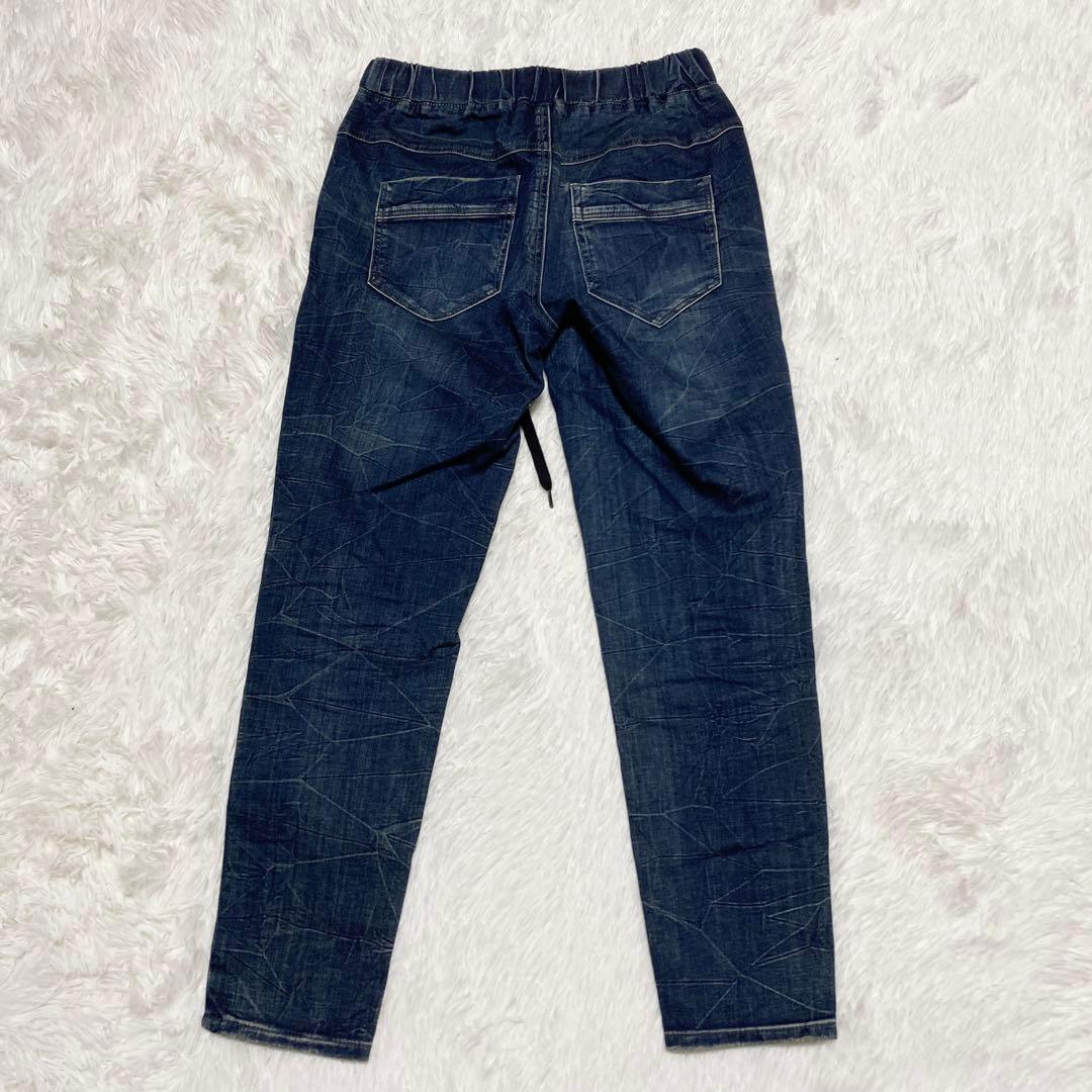 美品 スコットクラブ デニム スウェットパンツ M ストレッチ ダメージ タック