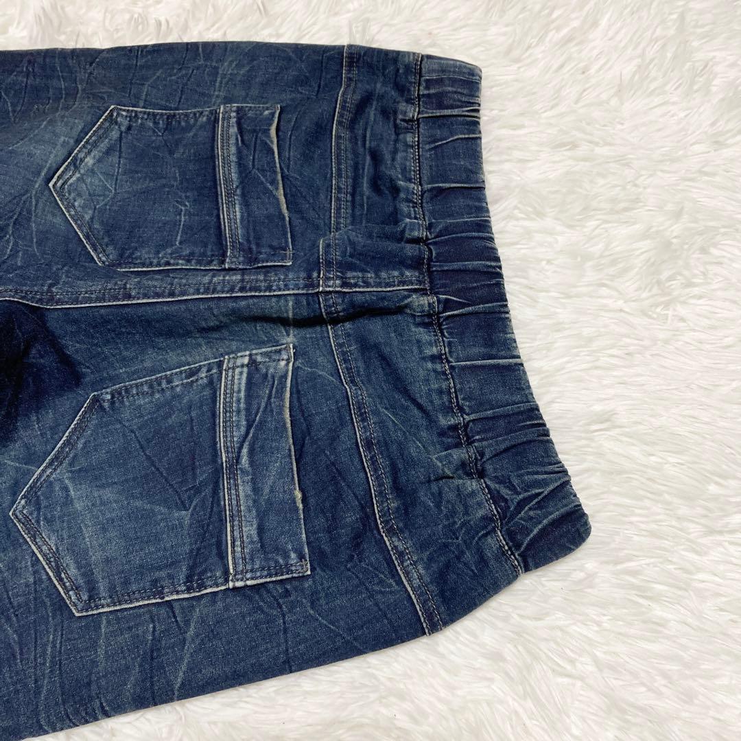 美品 スコットクラブ デニム スウェットパンツ M ストレッチ ダメージ タック