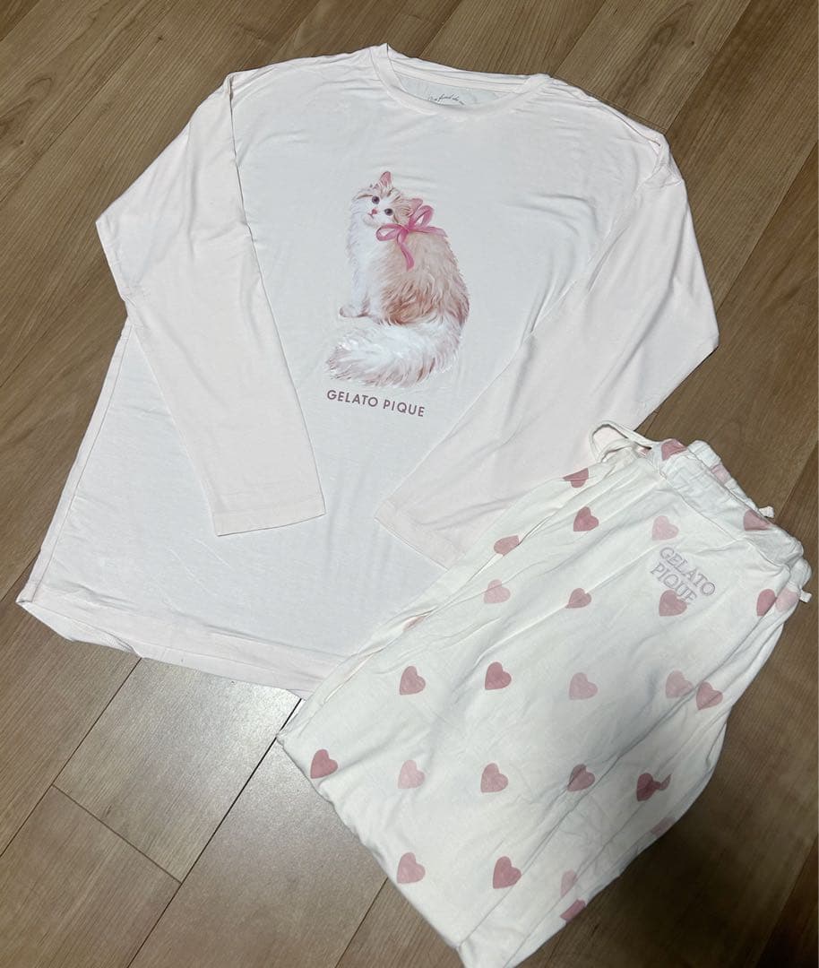 gelato pique 猫 ルームウェア セット【即日発送可❣️】