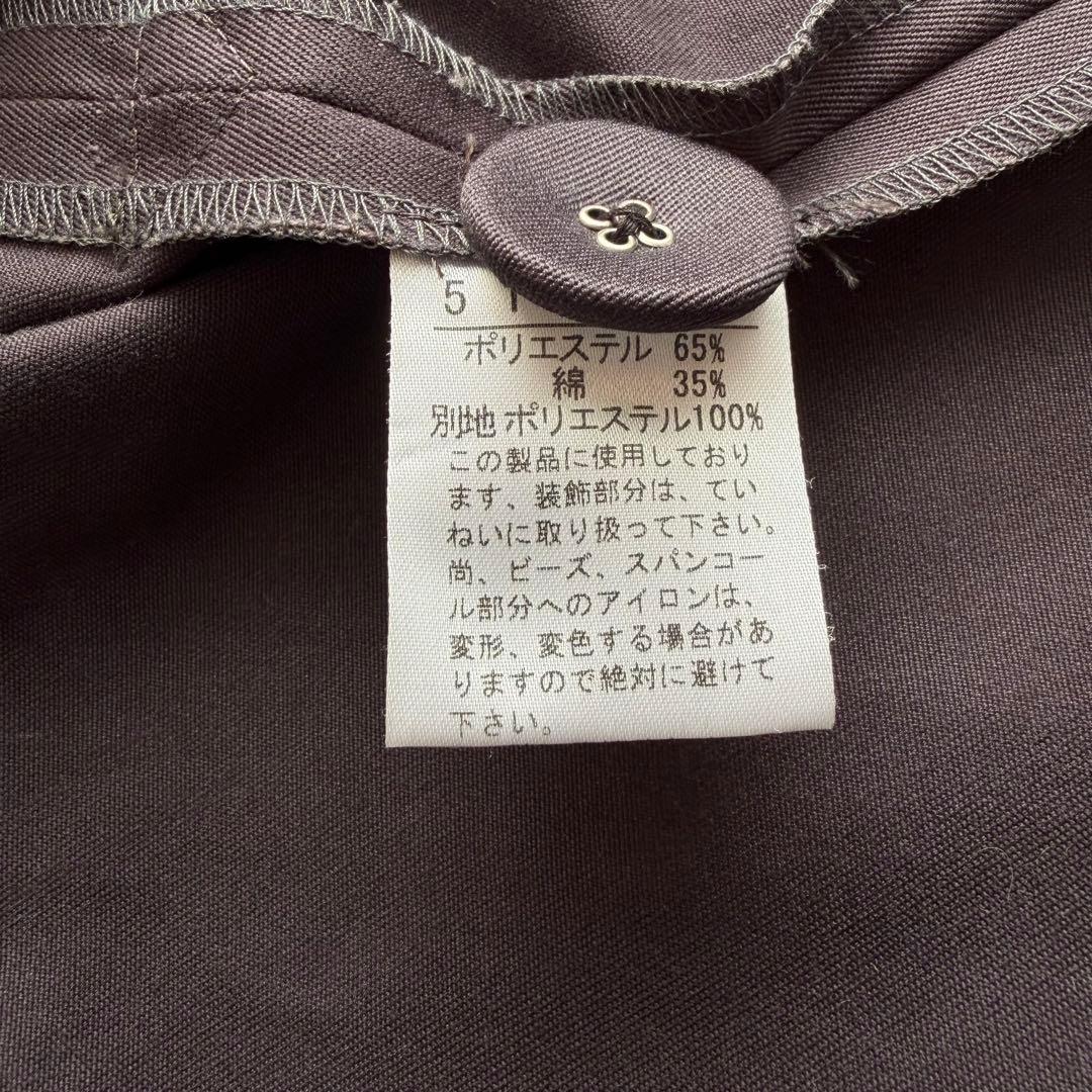 アルベロベロ　トレンチコート　ビーズ刺繍　ぶた　ベルト　ビジュー　柄裏地