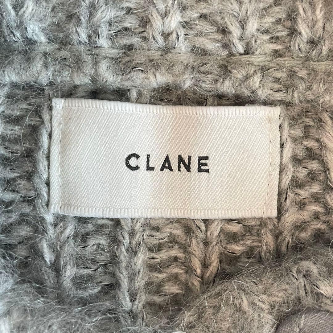CLANE クラネ　モヘアシャギーカーディガン　グレー　1