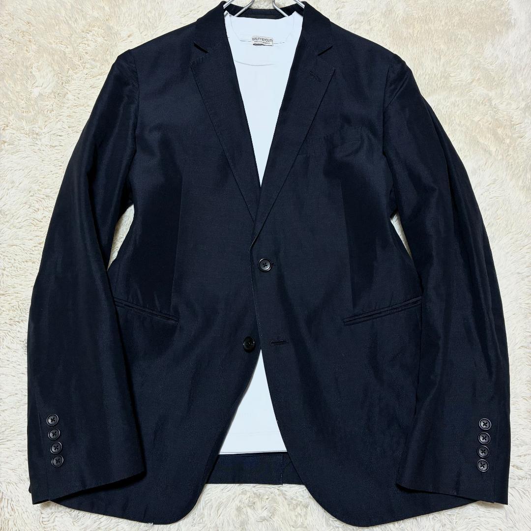 極美品✨ EPOCA UOMO リネン ビジカジテーラードジャケット 黒 50