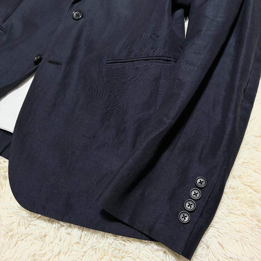 極美品✨ EPOCA UOMO リネン ビジカジテーラードジャケット 黒 50