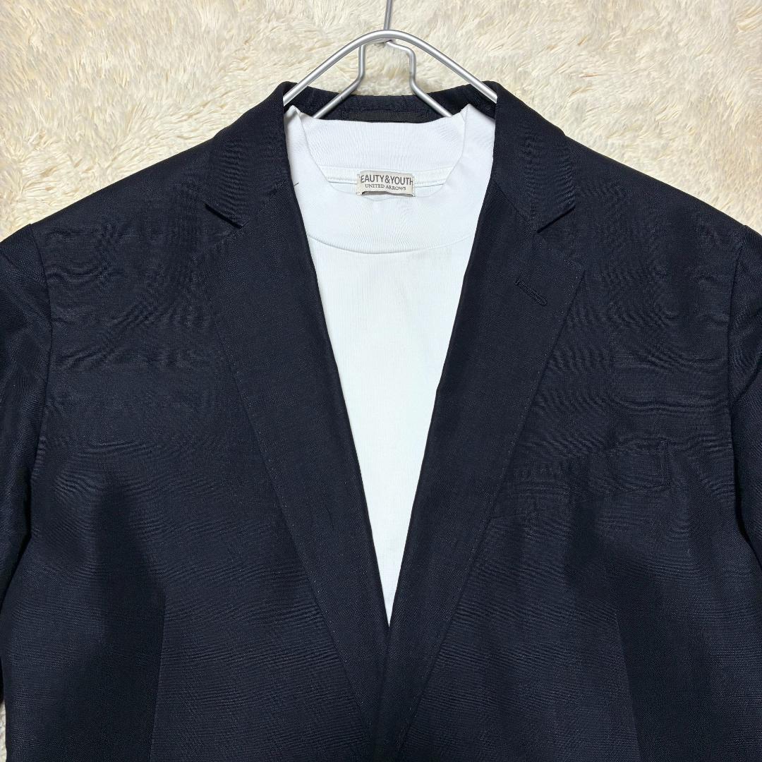 極美品✨ EPOCA UOMO リネン ビジカジテーラードジャケット 黒 50