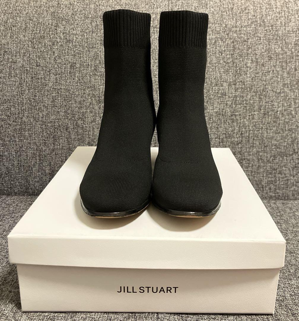 【美品】ジルスチュアート JILL STUART ストレッチニットショートブーツ