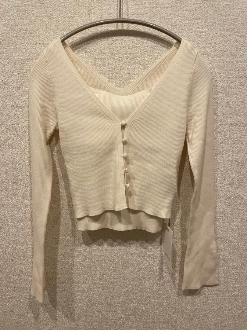 SNIDEL カーデ＆カップインキャミセット